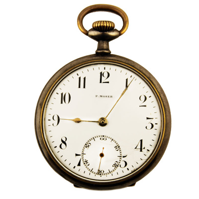 Pocket watch " P. Moser " blued 