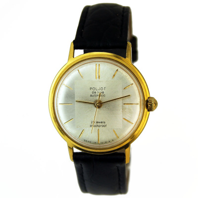 Часы "Poljot de luxe automatic" экспортные СССР в позолоченном корпусе 