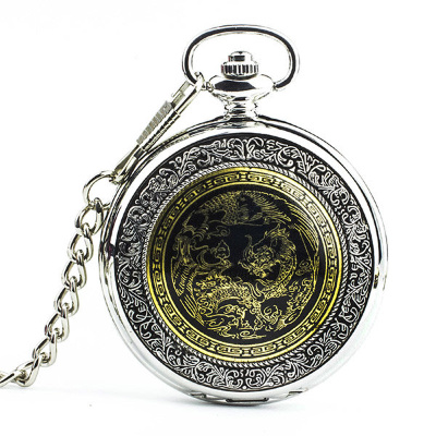 Механические карманные часы Дракон Mechanical Pocket Watch Dragon
