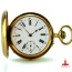 Pocket gold watch "Pavel Bure" with a chain - Карманные золотые часы с белым эмалевым циферблатом
